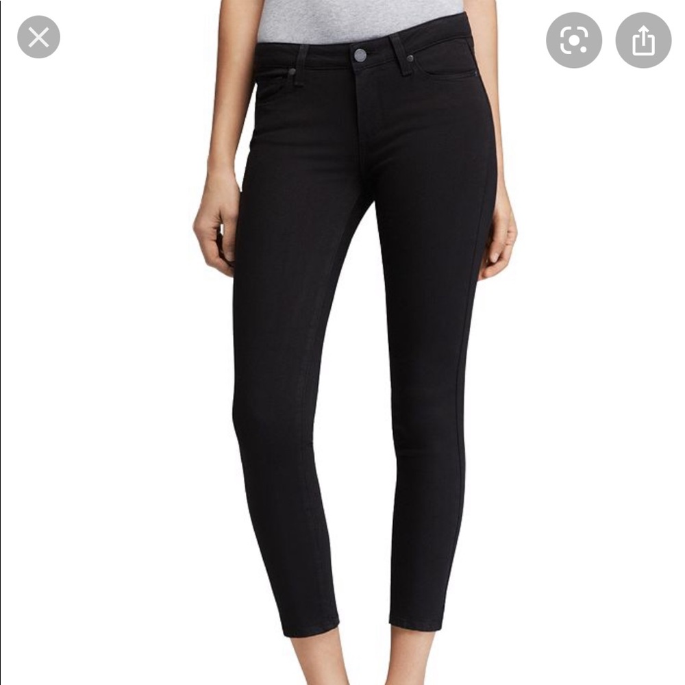 Paige Verdugo Crop Jeans - Size 25 BLACK